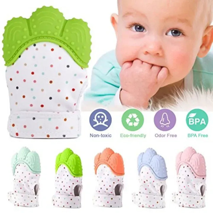 Soft Silicone Baby Teething Mitten